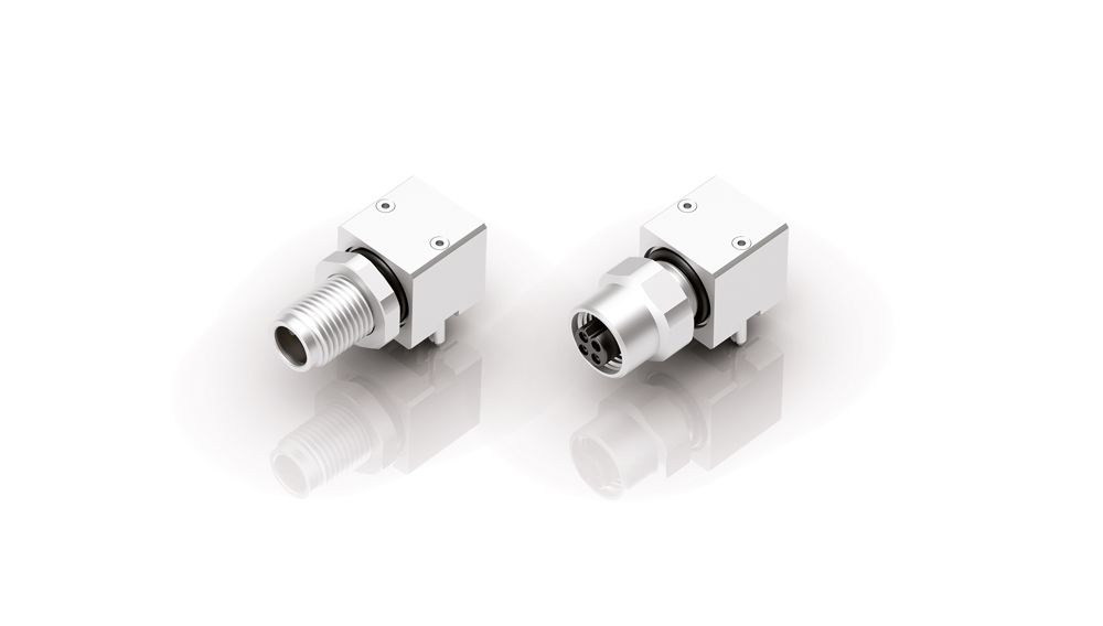 When every millimetre counts: Angled M5 panel mount connectors from binder