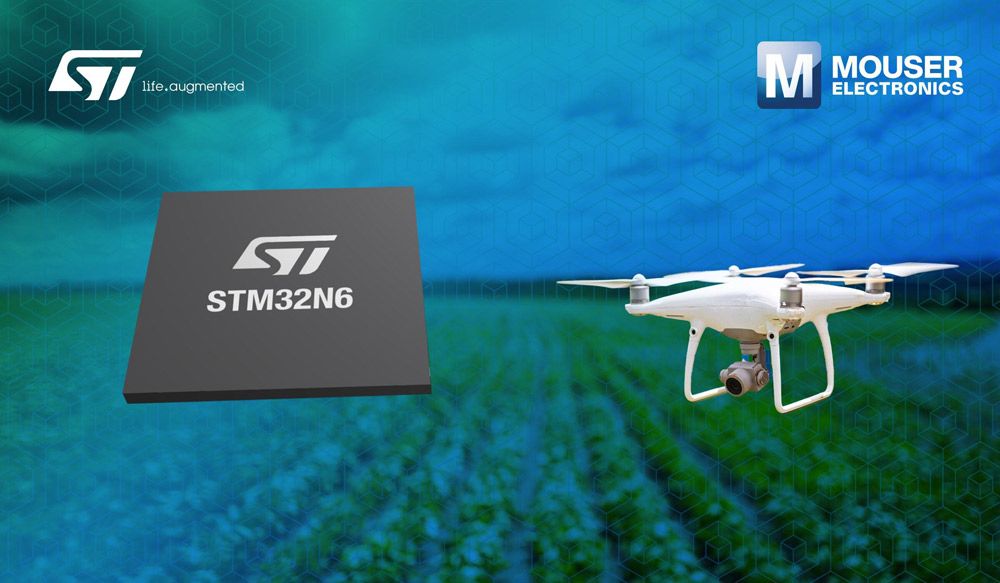 Mouser Shipping STMicroelectronics New Edge AI, NPU-Accelerated STM32N6 Microcontrollers for Automotive, Smart Industry, Robotics, and Inference Applications